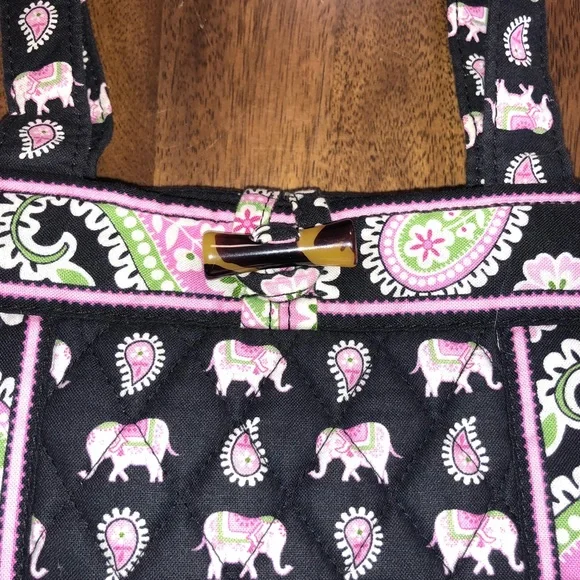 Vera Bradley pink elephant tic tac tote toggle - Picture 2 of 6